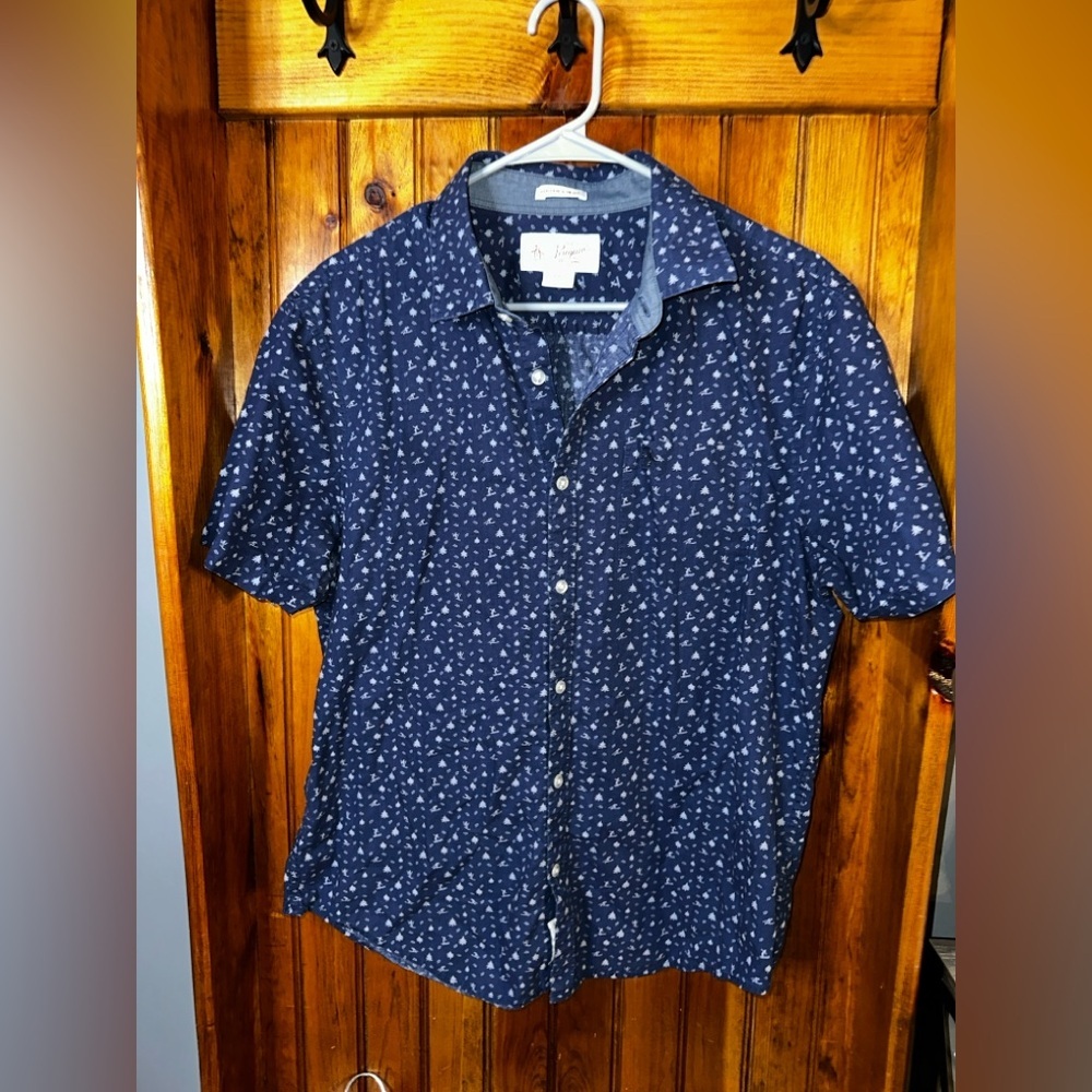 Original Penguin heritage slim fit‎ button down patterned shirt